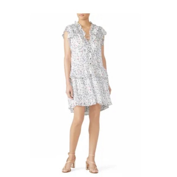 Sabina Musayev White Dot Sun Dress - Picture 1 of 16